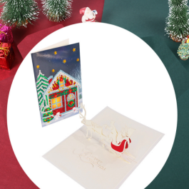 Diamond Painting Zubehör - 3D Pop-up Grußkarte für Weihnachten DIY