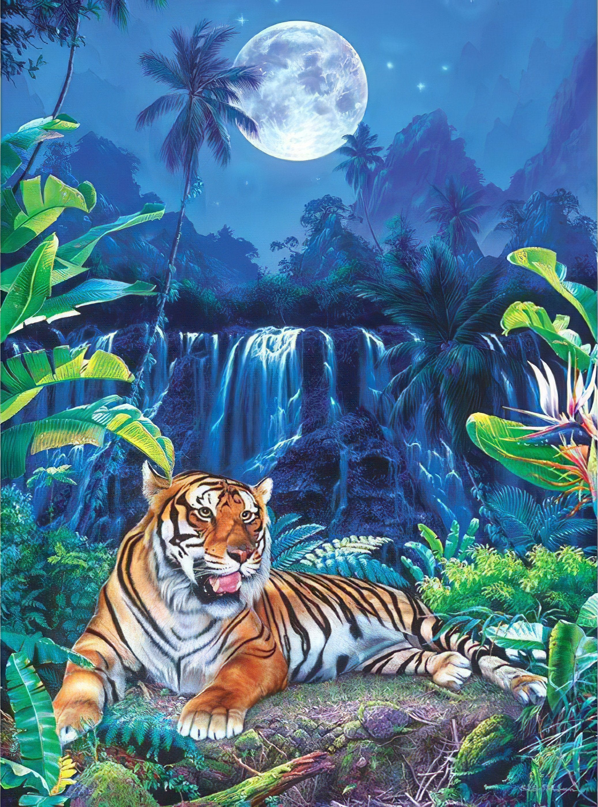 Diamond Painting - Tiger im Dschungel