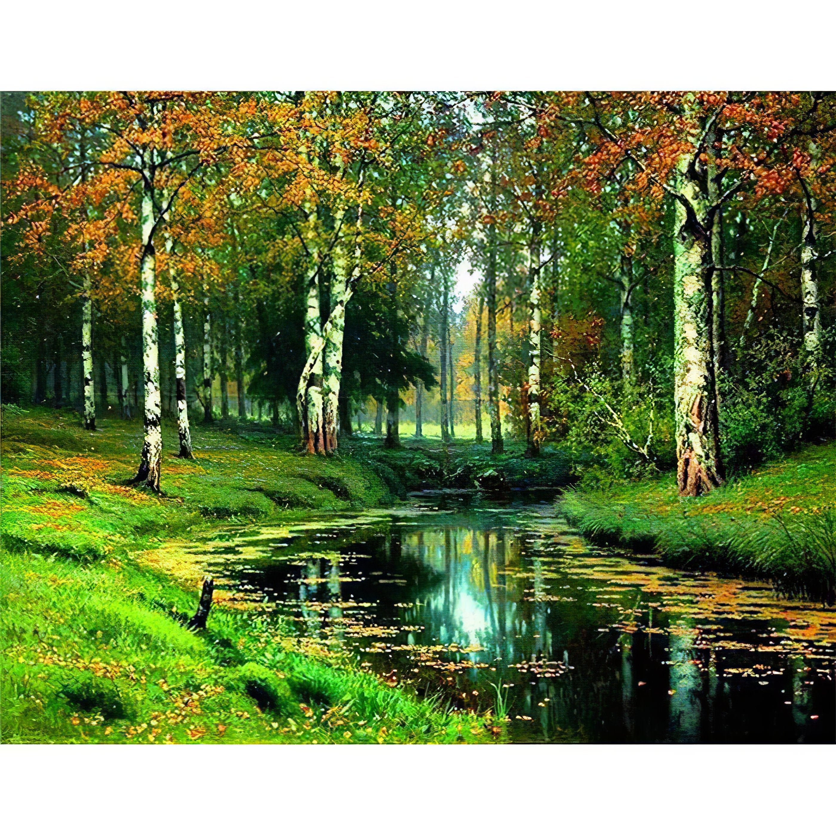 Diamond Painting - Dunkles Wasser und Wald