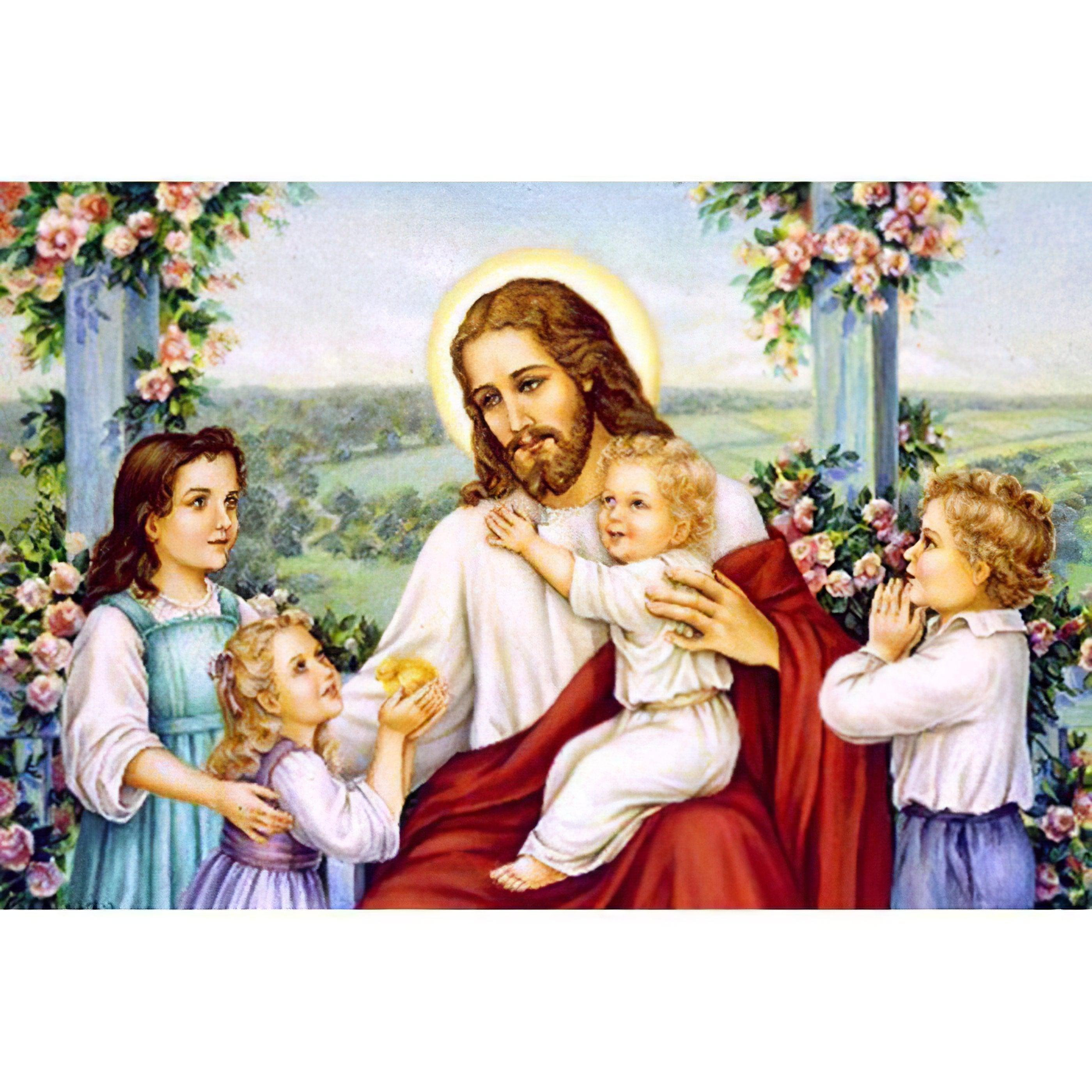 Diamond Painting - Kinder und Jesus