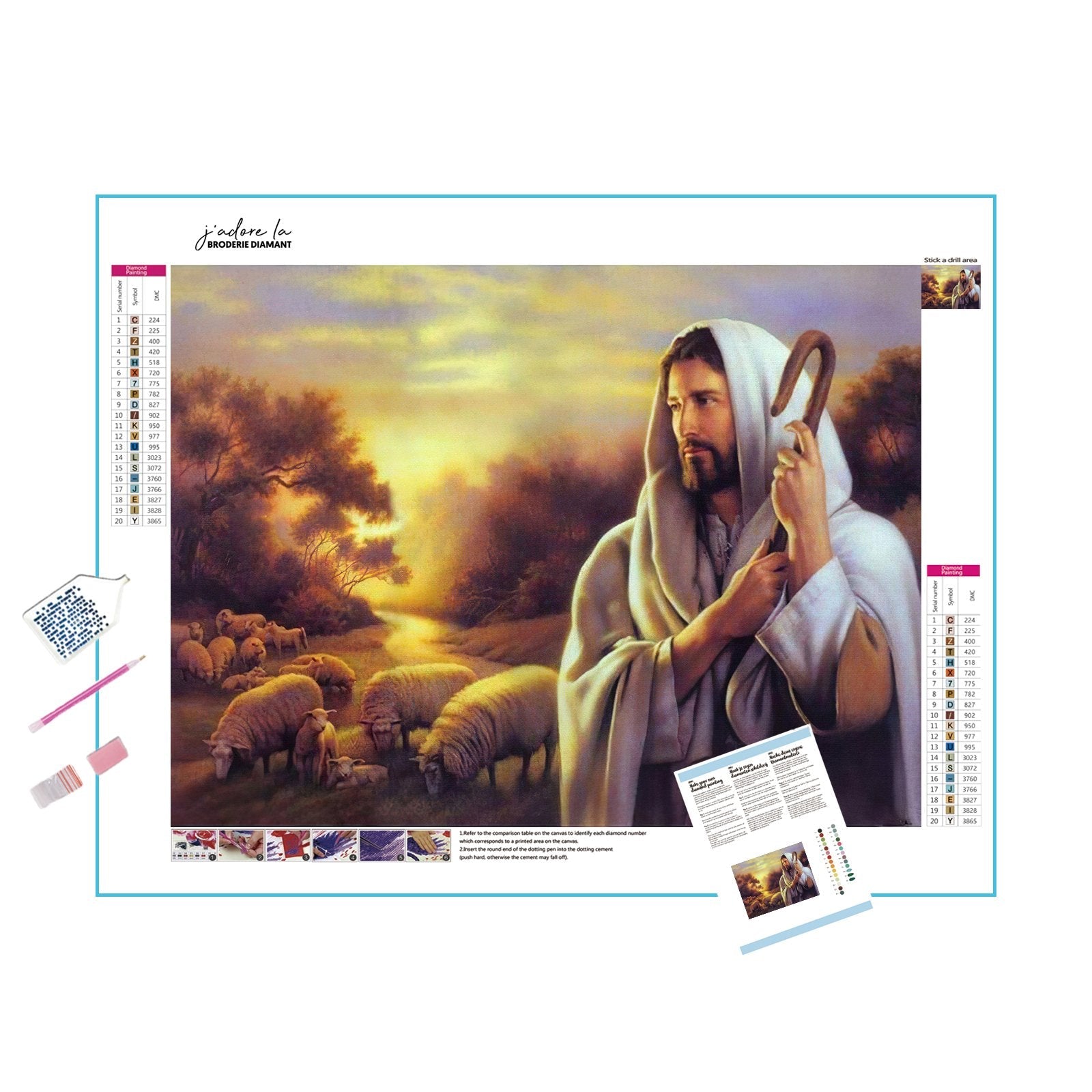 Diamond Painting - Jesus und Moutons