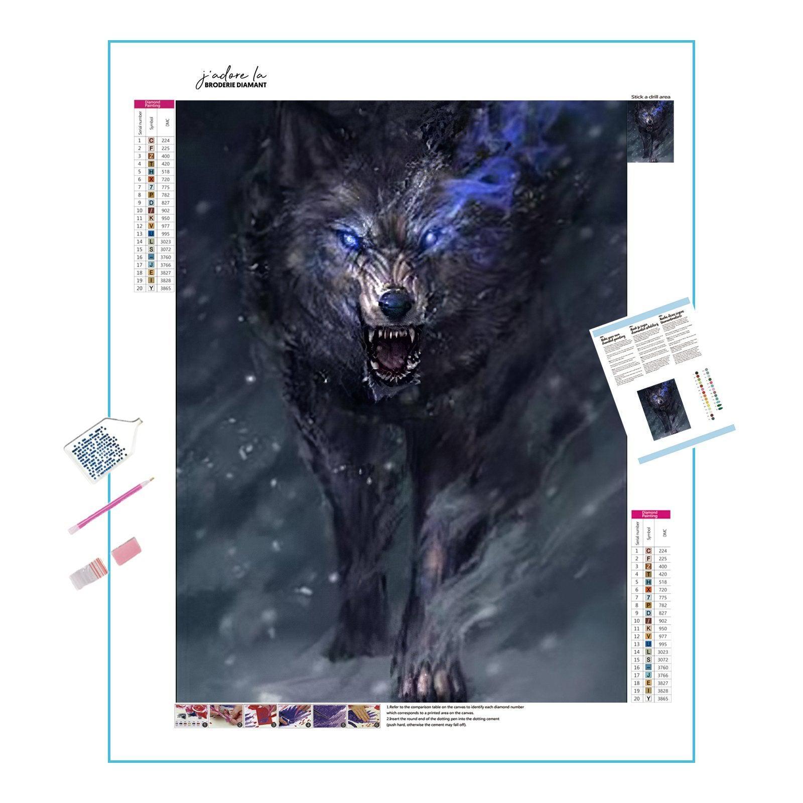 Diamond Painting - Zorniger Wolf