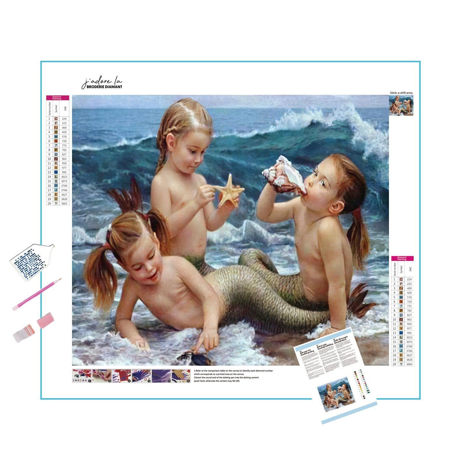 Diamond Painting - Kleine Meerjungfrauen