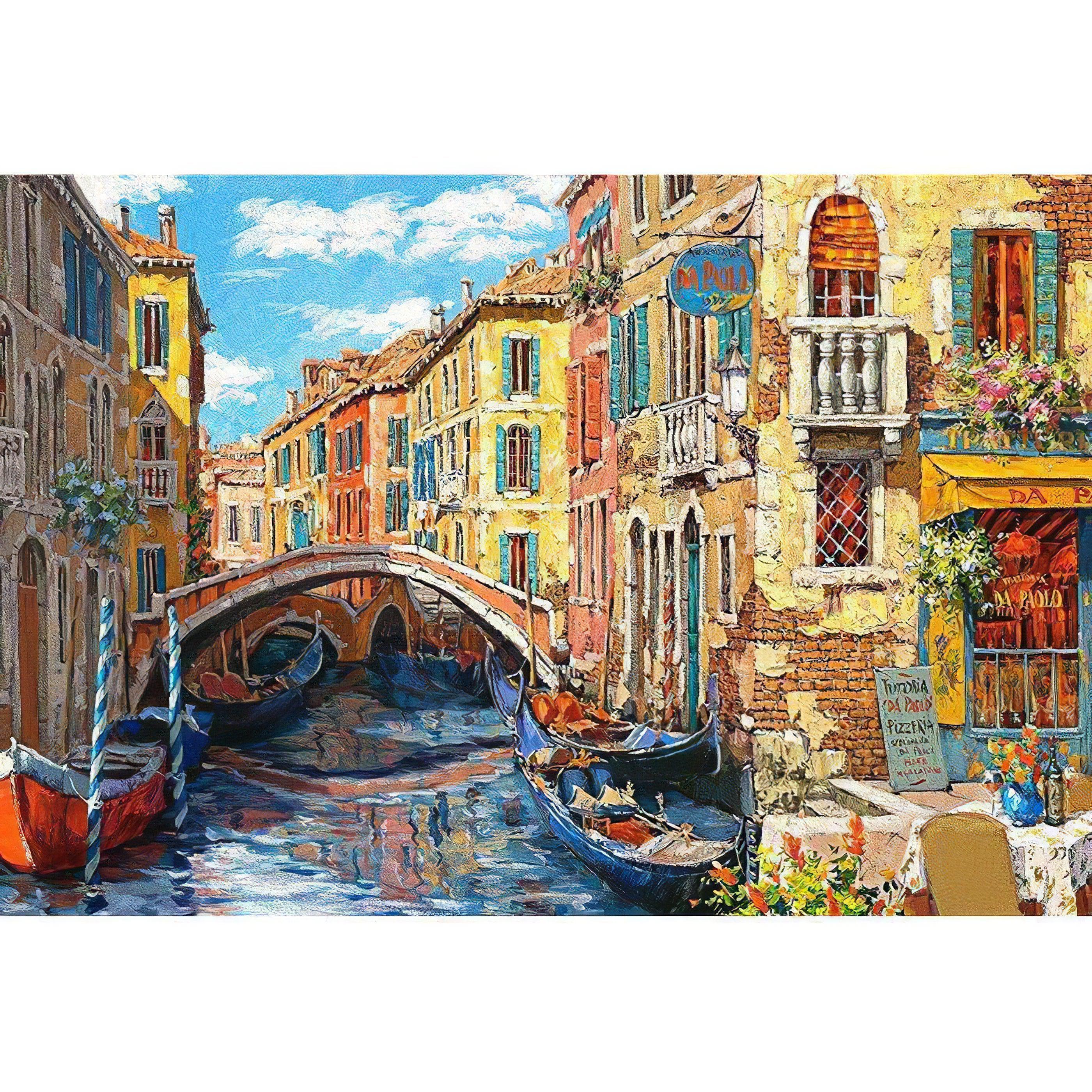 Diamond Painting - Brücke und Fluss von Venedig