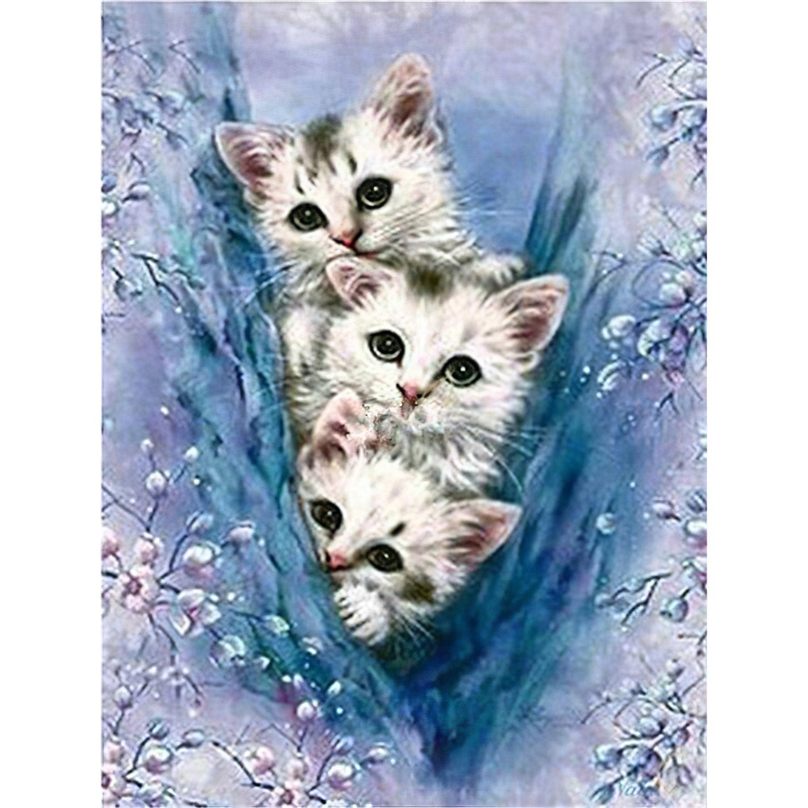 Diamond Painting - Drei Katzen