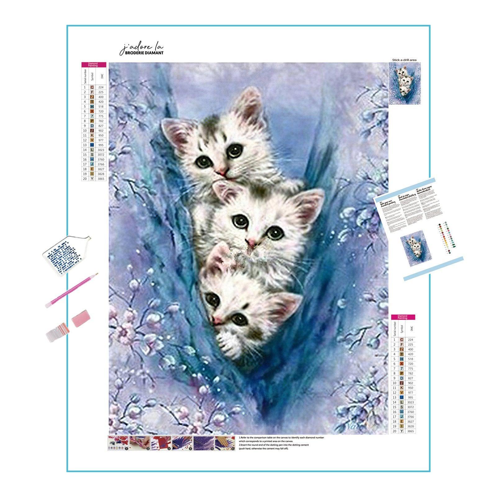 Diamond Painting - Drei Katzen