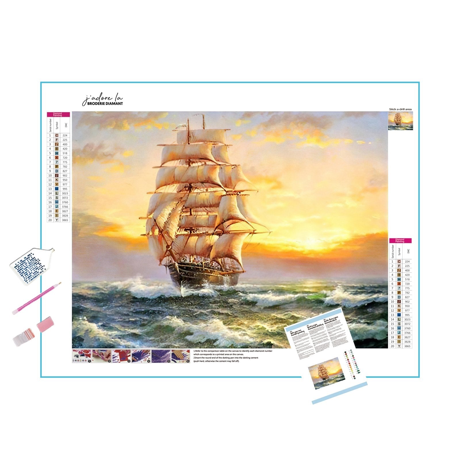 Diamond Painting - Segelboot