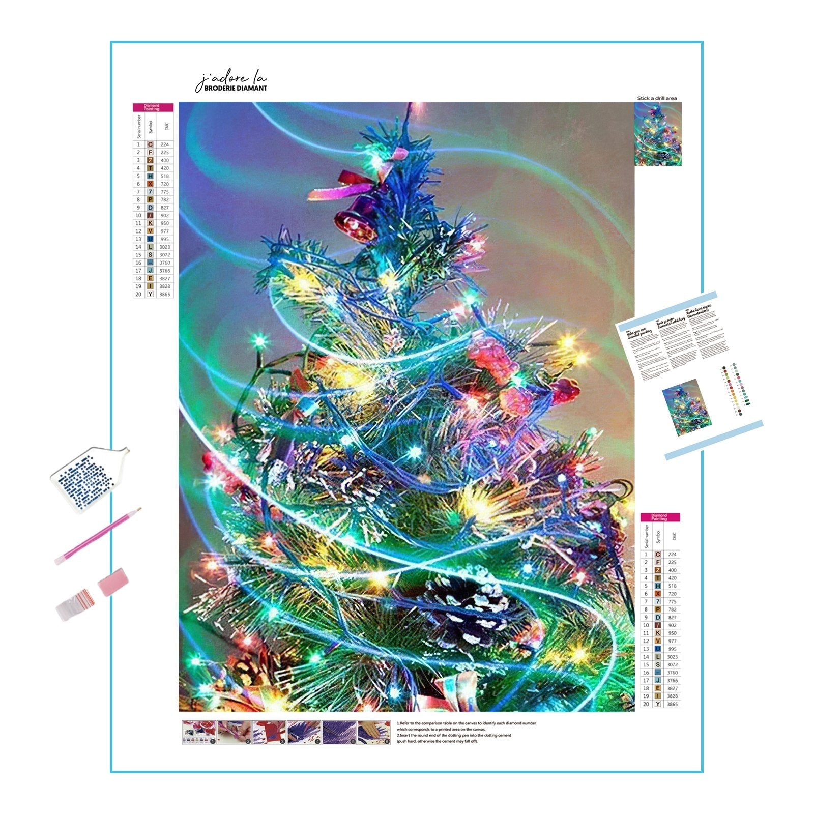 Diamond Painting - Glänzender Weihnachtsbaum
