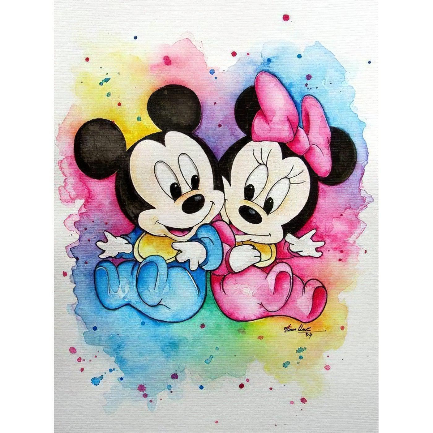 Diamond Painting - Baby Mickey und Minnie Maus-Disney