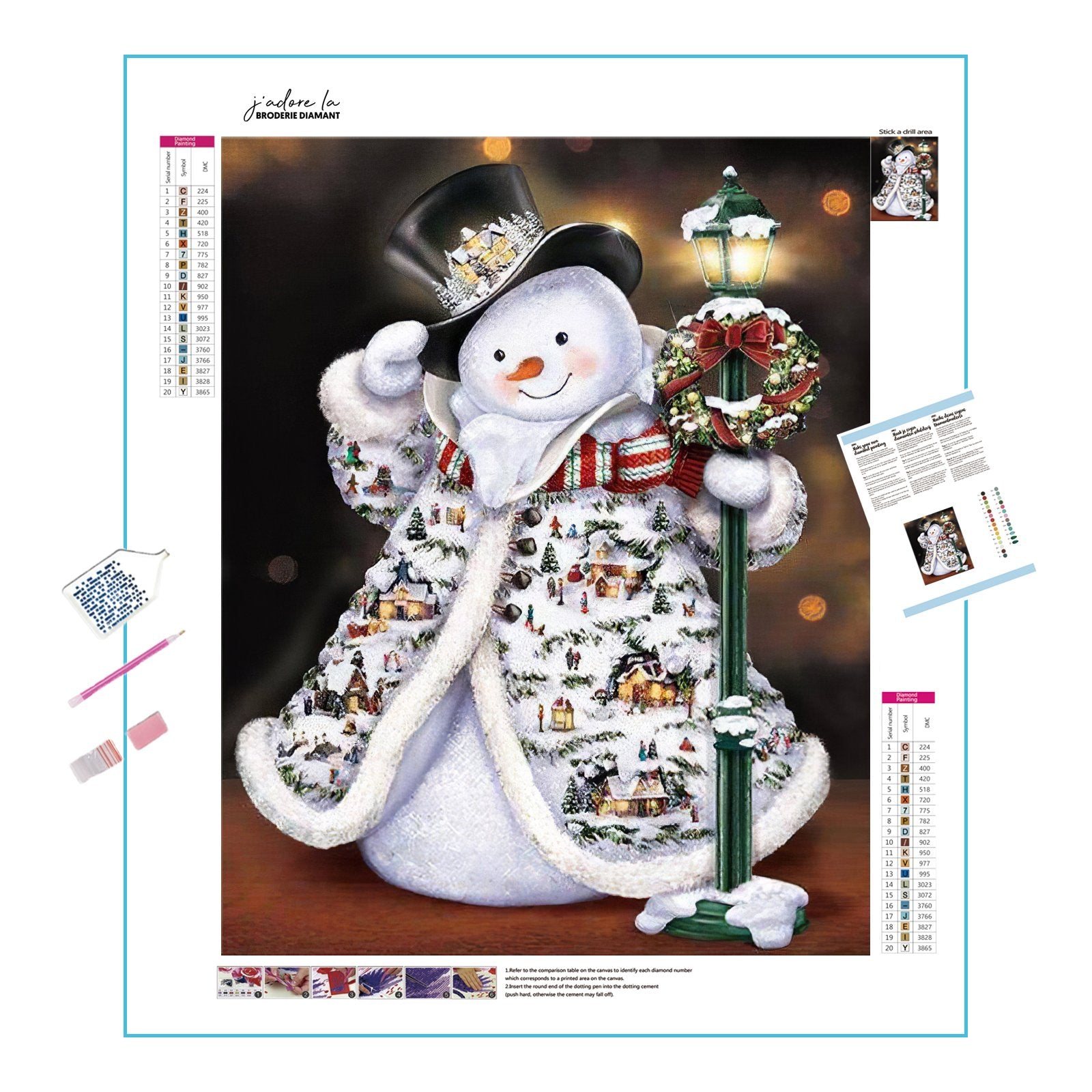 Diamond Painting - Snowman With Dress