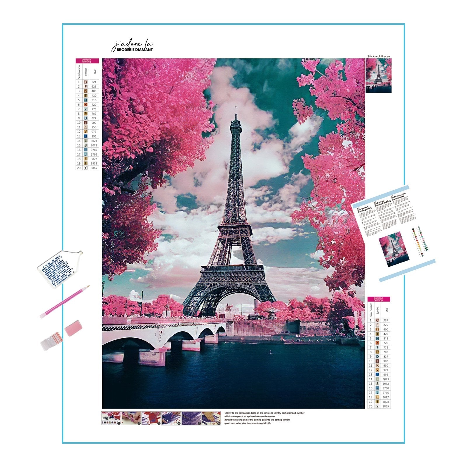 Diamond Painting - Rosey Blick auf den Eiffelturm