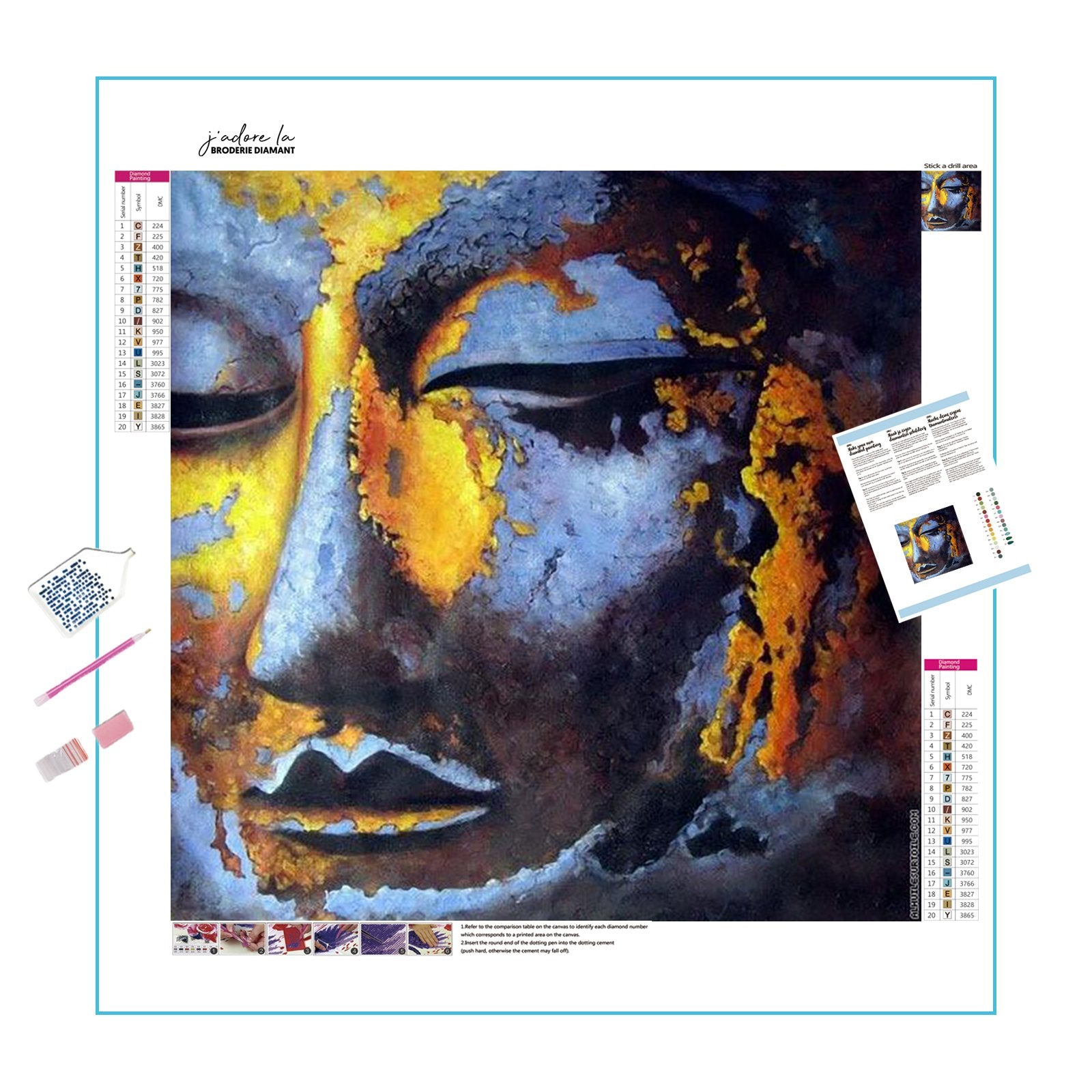 Diamond Painting - Buddha-Augen geschlossen